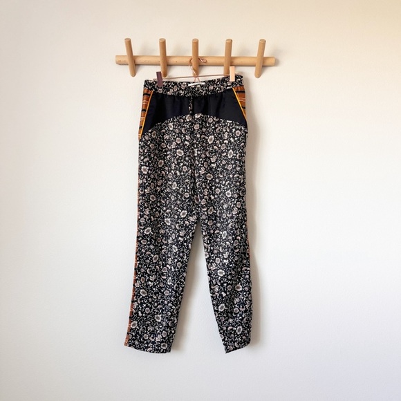 Scotch & Soda Palm Cove Striped Floral Tuxedo Silky Pants - Picture 2 of 15